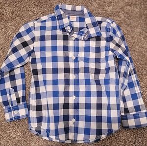 Gymboree Checkered Blue and White Button-Down Shirt